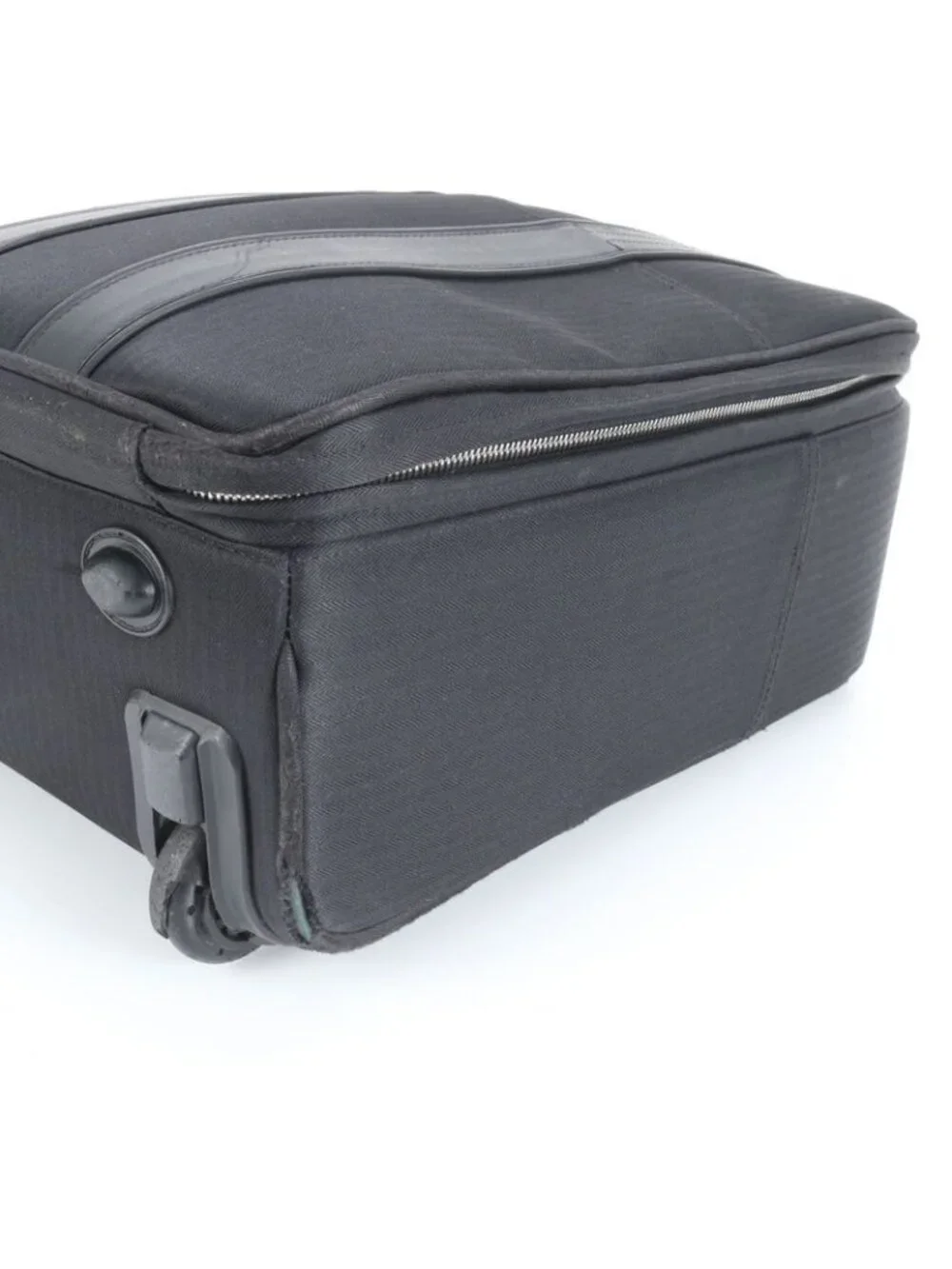 ★SOLD★ Hermes Acapulco Leather Canvas Shoes Carry Case Bag Business Travel Black - Picture 4 of 9